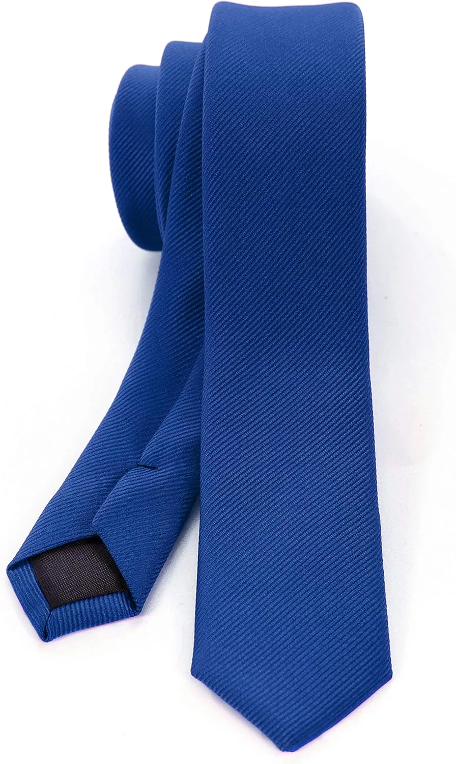 1.58" Solid Color Skinny Tie Slim Necktie for Men(4cm)