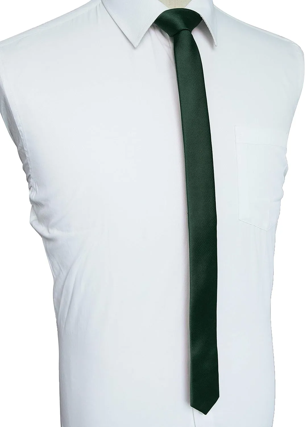 1.58" Solid Color Skinny Tie Slim Necktie for Men(4cm)