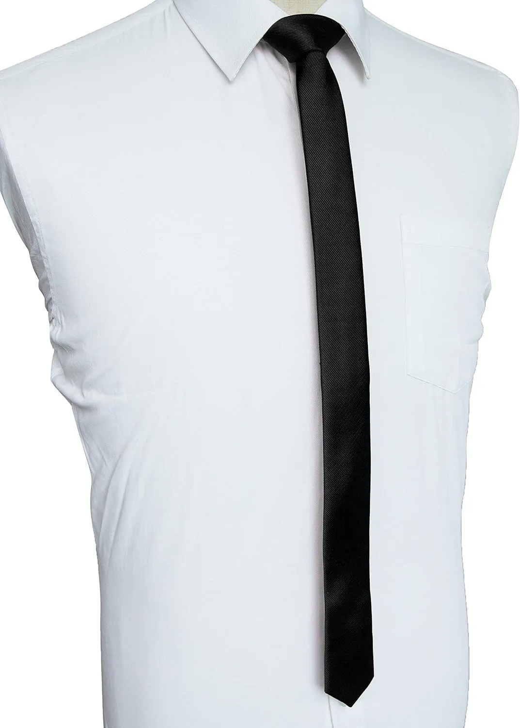 1.58" Solid Color Skinny Tie Slim Necktie for Men(4cm)