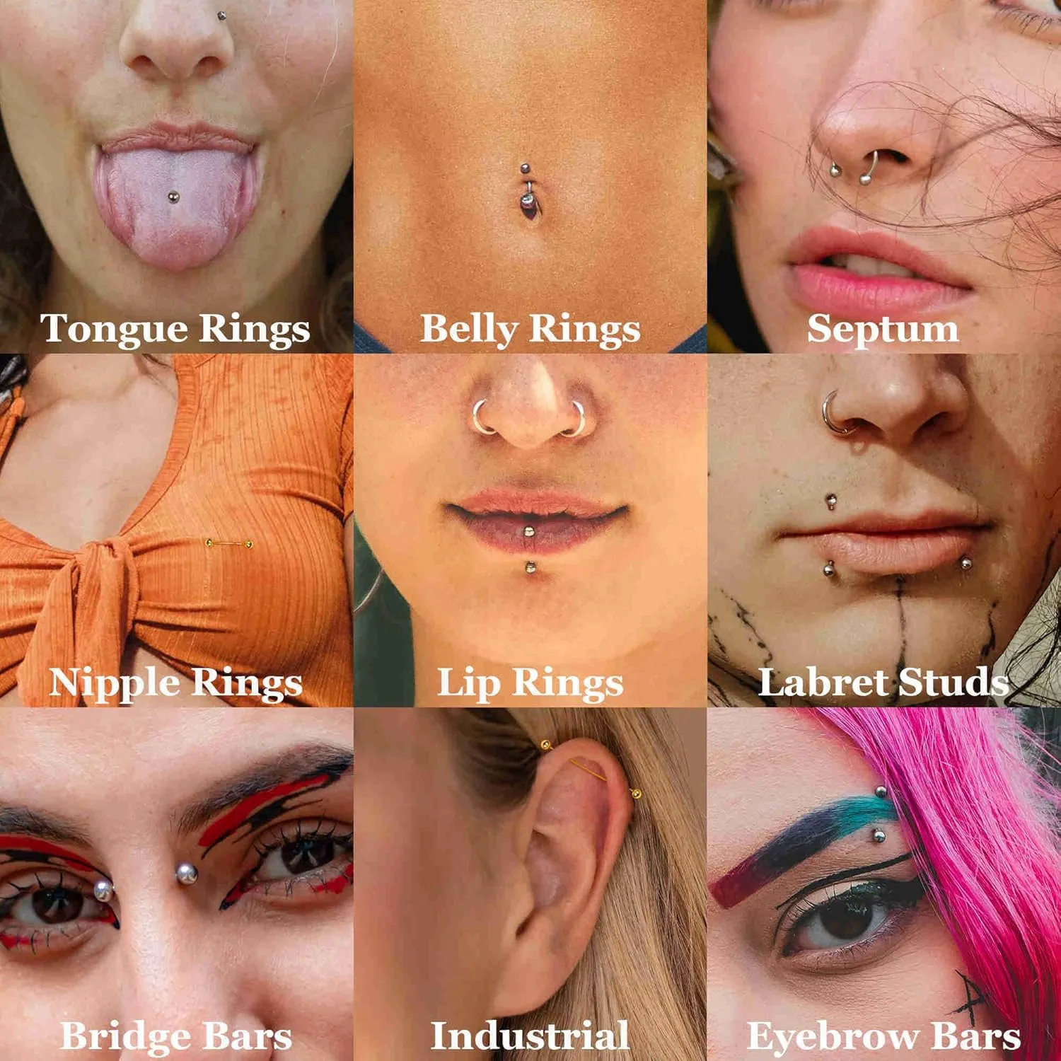 3PCS 14G Titanium Replacement Balls for Piercing Internally Threaded Belly Button Piercing CZ Nipple Tongue Industrial Ring Top Piercing Jewelry Parts 5mm