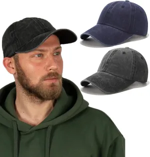 5 Pieces Vintage Washed Plain Baseball Cap Distressed Dad Golf Hat for Men Women