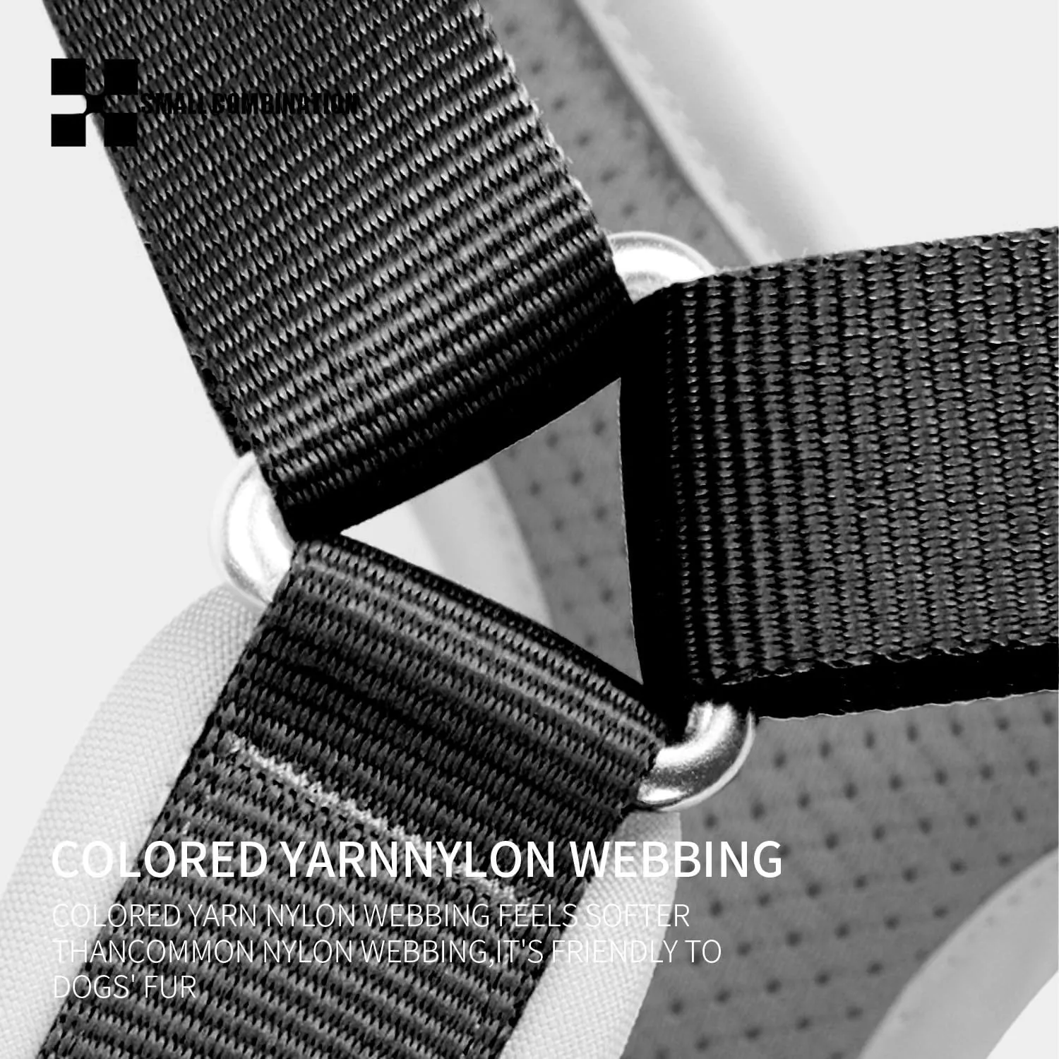 Adjustable Dog Harness with Handle, Padded Comfort,Small, Medium and Large Dogs (Black, S)