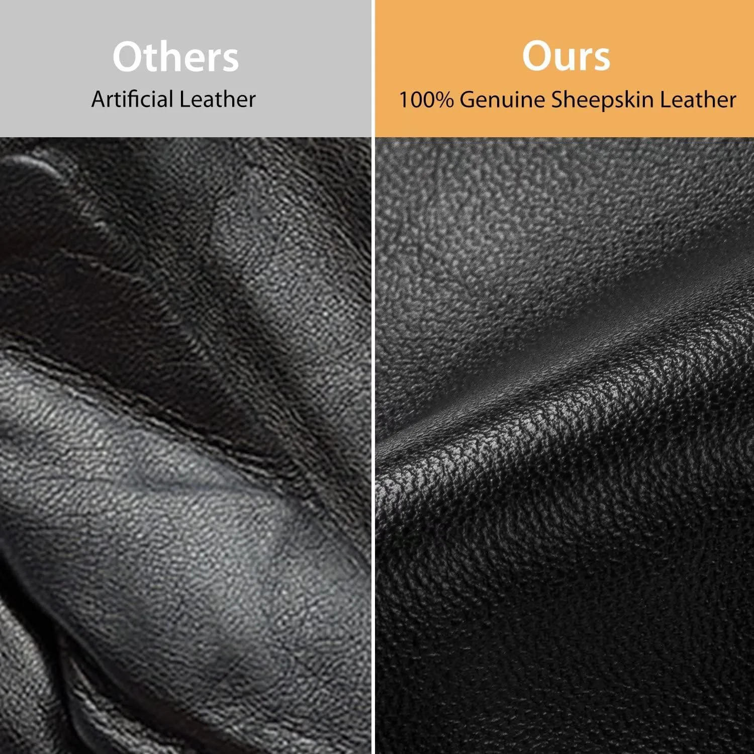 Alepo Genuine Sheepskin Leather Gloves For Women, Winter Warm Touchscreen Texting Cashmere Lined Driving Motorcycle Dress