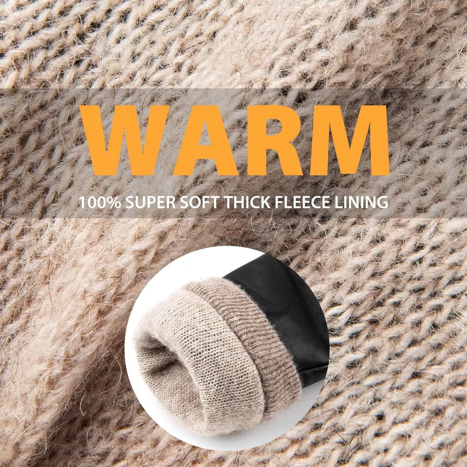 Alepo Genuine Sheepskin Leather Gloves For Women, Winter Warm Touchscreen Texting Cashmere Lined Driving Motorcycle Dress