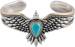 Alex and Ani Two-Tone Feather Cuff Bracelet