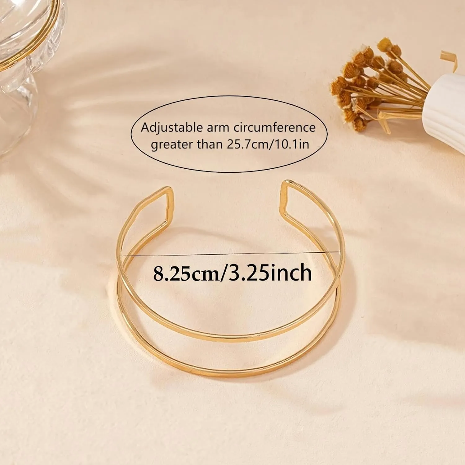 Arm Cuff Bracelet for Women Gold Arm Cuff Upper Arm Layered Cuff Bangle Bracelet Minimalist Armband Stackable Jewelry for Summer Beach