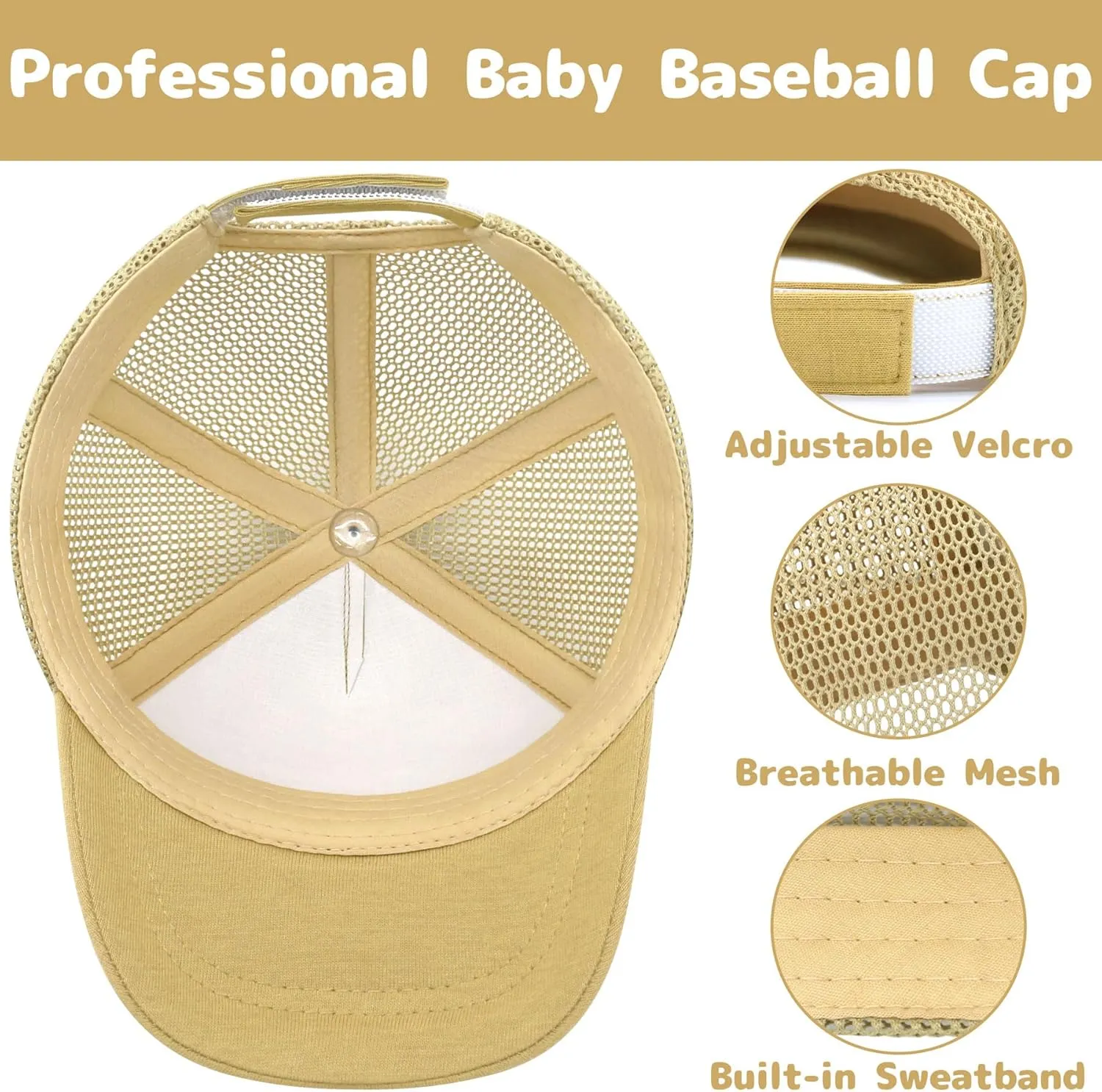 Baby Baseball Cap Toddler Baseball Hat with Mesh Infant Hat for Baby Boy Hats Baby Ball Cap Toddler Girl Hat Kids Hats