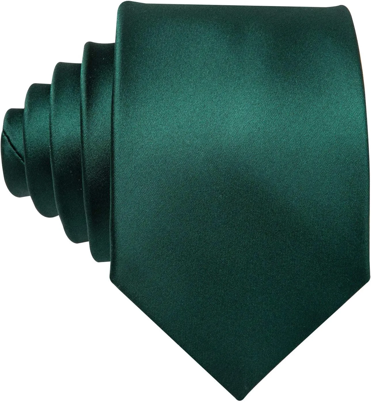 Barry.Wang Plain Men Silk Ties Extra Long Stain Necktie for Wedding Business Handkerchief Cufflinks Set Solid Colors
