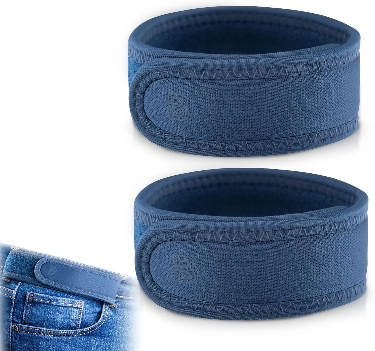 BeltBro Pro for Men and Women Elastic No Buckle Invisible Belt Patented Metal Free TSA Soft Adjustable Side Tactical Belt
