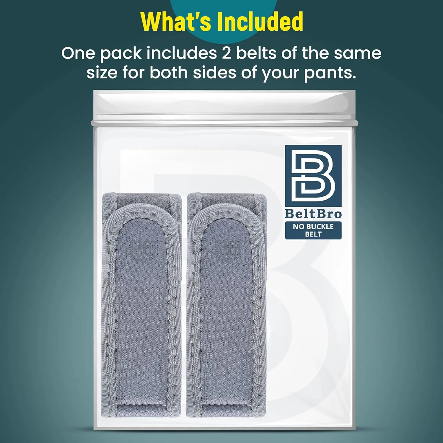 BeltBro Pro for Men and Women Elastic No Buckle Invisible Belt Patented Metal Free TSA Soft Adjustable Side Tactical Belt