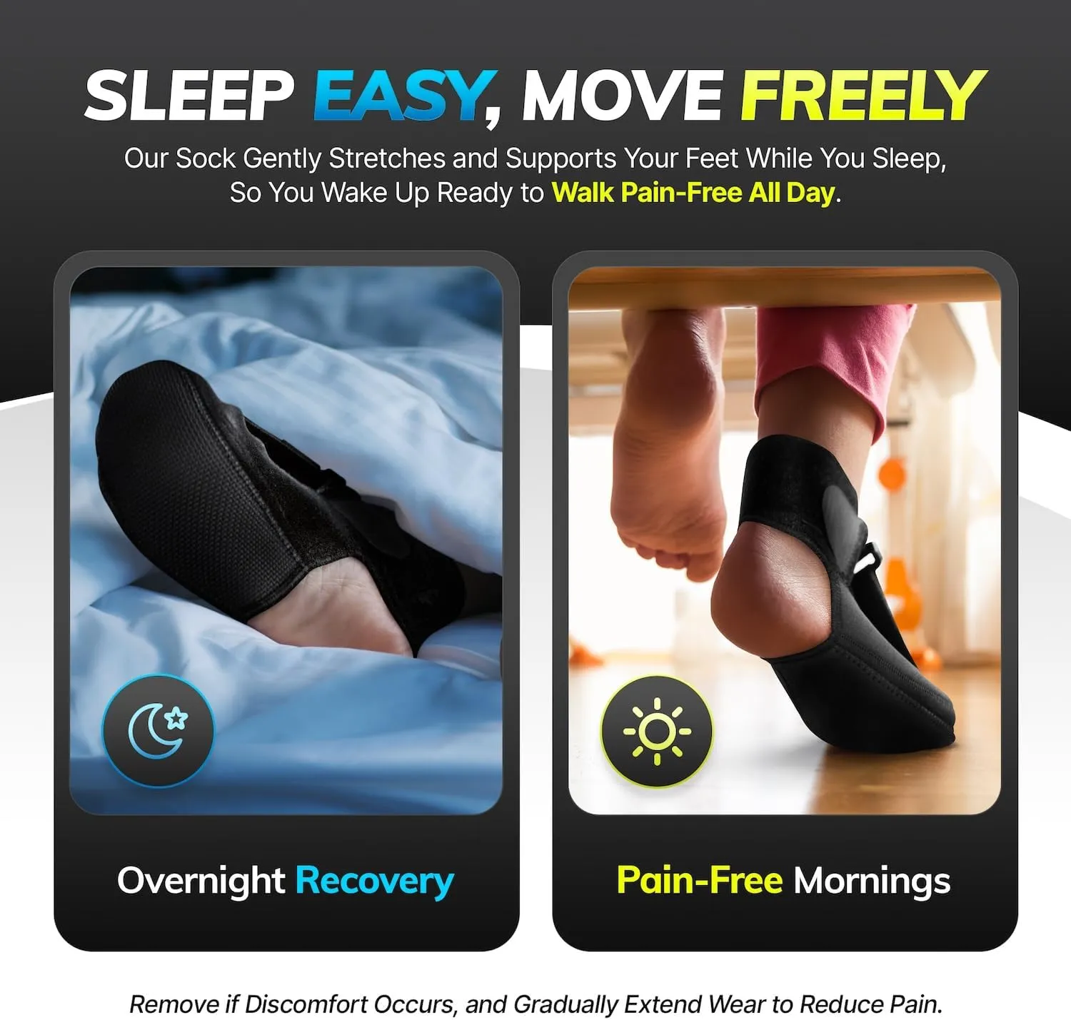 BraceAbility Plantar Fasciitis Night Splint Sock - Soft Plantar Fascia Brace for Sleeping, Achilles Tendonitis, Foot Drop, Heel Pain - Plantar Fasciitis Relief Night Splint for Women and Men (Large)