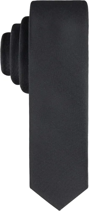 Calvin Klein Mens Black Solid and Pattern Neckties  Standard and Extra Long Sizes