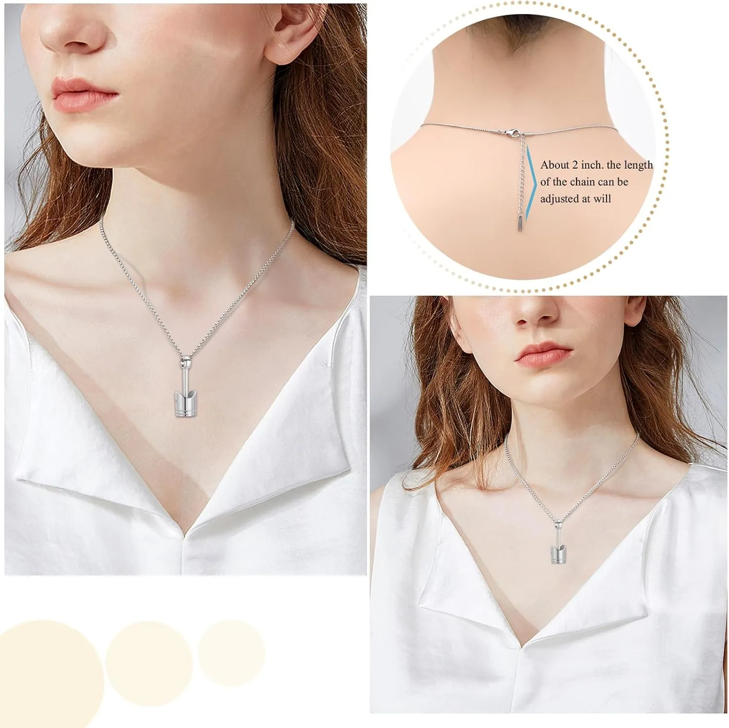 Car Parts Stainless Steel Piston Cremation Urn Necklace For Men Keepsake Memorial Jewelry Hold Ashes