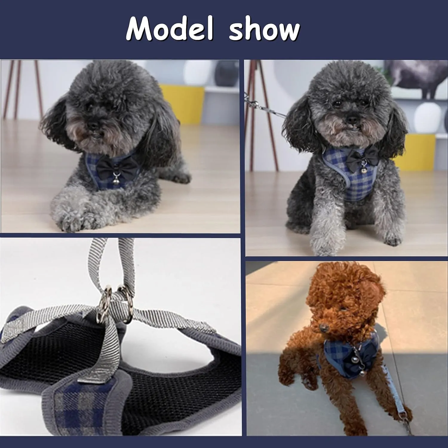 Cat Harness, Dog Harness and Leash Set, Bunny Rabbit Ferret Harness with Adjustable Buckle Comfort for Pet Kitten Small Animals Harnesses