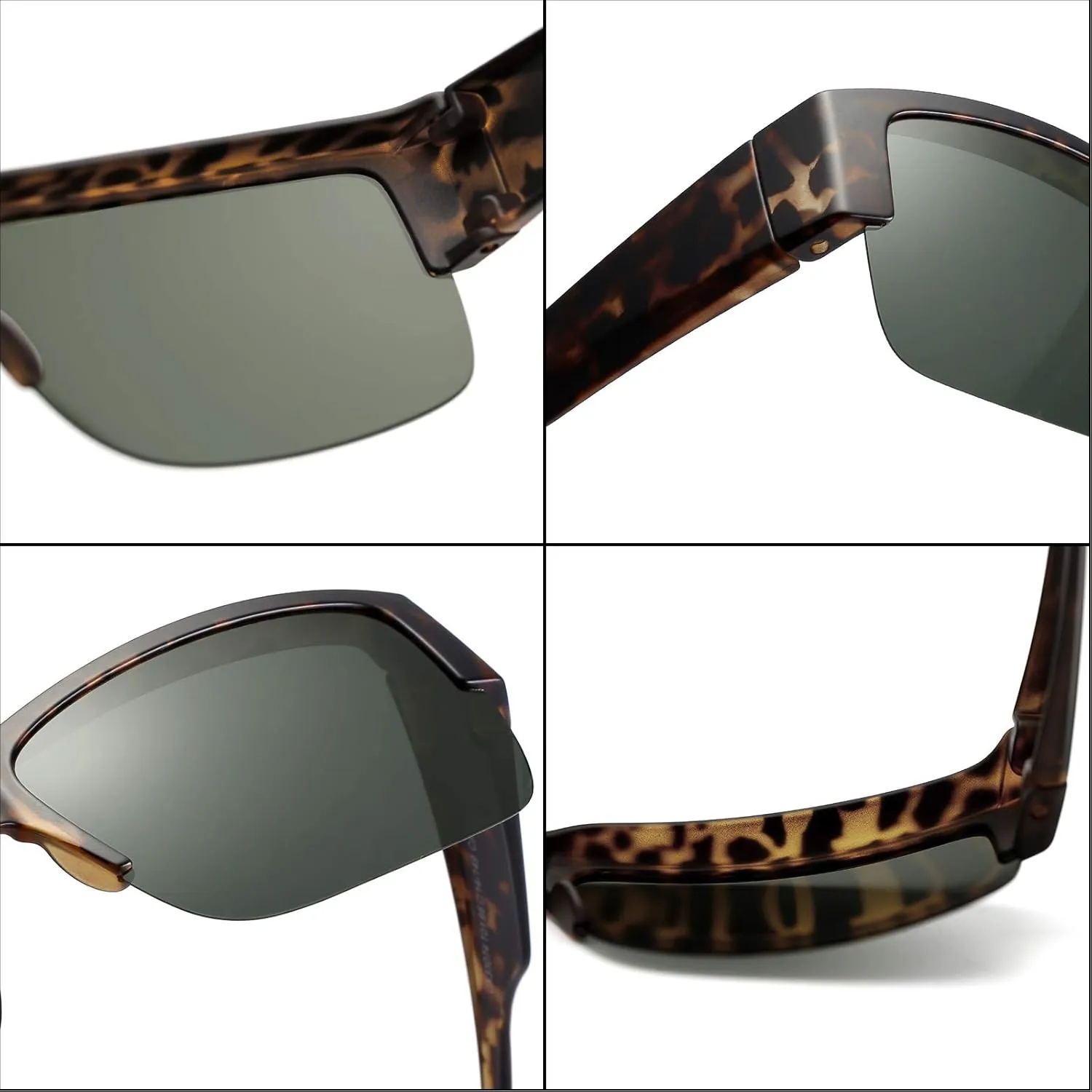 CAXMAN Fit Over Glasses Sunglasses for Men & Women Polarized Lens 100% UV Protection