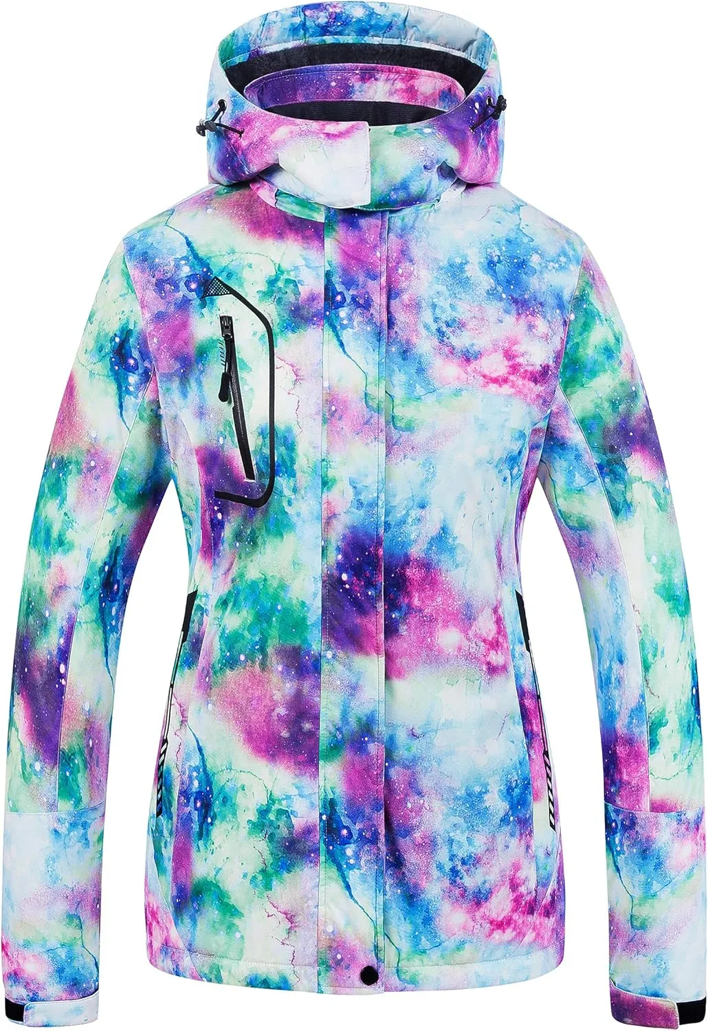 CREATMO US Women's Mountain Waterproof Ski Jacket Windproof Snowboarding Jacket Warm Winter Coat Raincoat