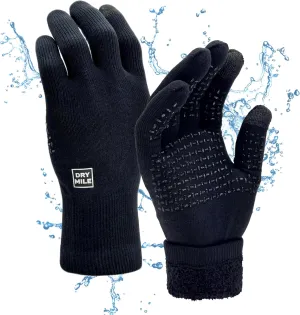 DRYMILE Alpine Waterproof Gloves - Warm Thermal Fleece Touchscreen Winter Gloves for Men & Women - Work, Hiking, Skiing, Running, Biking, Riding Glove. Ideal for Cold Weather (S-XL, Black)