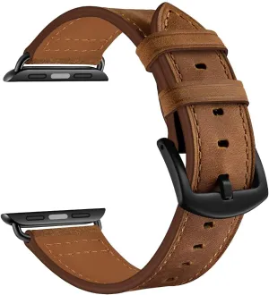 Extra Large Leather Band Compatible with Apple Watch Series 10 46mm Ultra 3 2 1 49mm Vintage Big Bands XL Replacement Strap for iWatch Ultra 9 8 7 45mm Series 6 SE 5 4 3 2 1 42mm 44mm Men, XXL