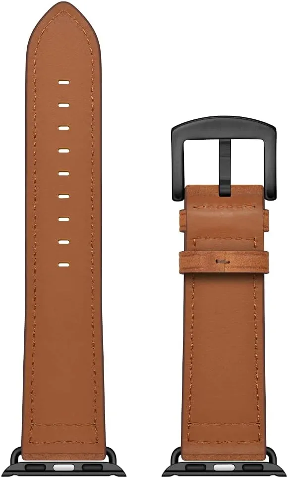 Extra Large Leather Band Compatible with Apple Watch Series 10 46mm Ultra 3 2 1 49mm Vintage Big Bands XL Replacement Strap for iWatch Ultra 9 8 7 45mm Series 6 SE 5 4 3 2 1 42mm 44mm Men, XXL