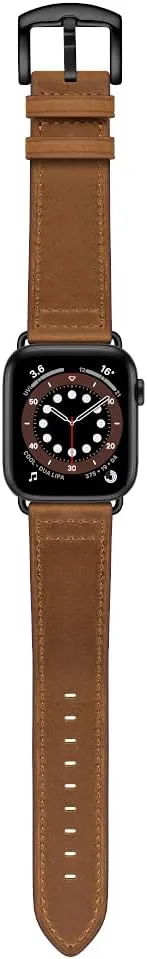 Extra Large Leather Band Compatible with Apple Watch Series 10 46mm Ultra 3 2 1 49mm Vintage Big Bands XL Replacement Strap for iWatch Ultra 9 8 7 45mm Series 6 SE 5 4 3 2 1 42mm 44mm Men, XXL