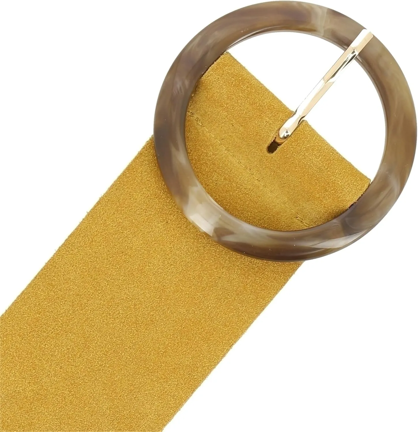 FASHIONGEN - Women's genuine Italian suede leather belt for dress, made in France, ANETTE