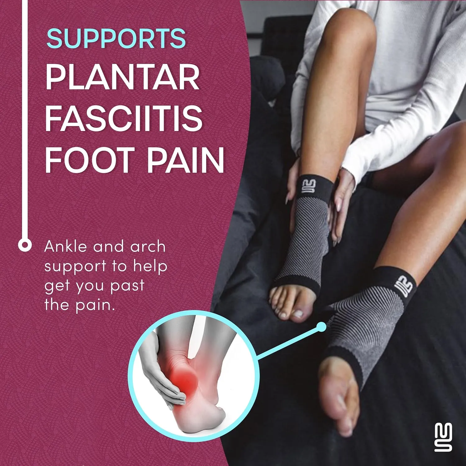 Foot Care Compression Socks Sleeve with Arch & Ankle Support Heel Spur Relief Products Leg & Foot Supports Night Sock