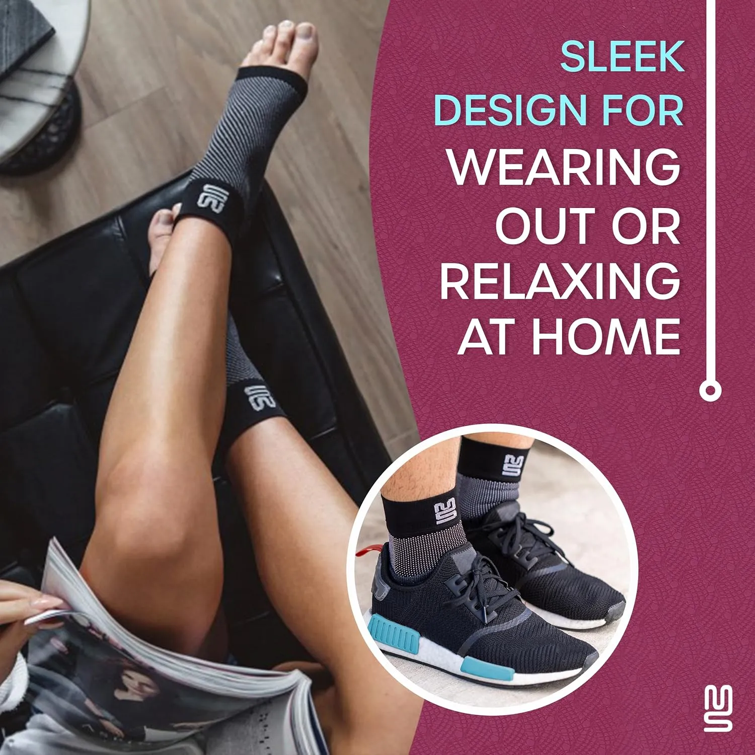 Foot Care Compression Socks Sleeve with Arch & Ankle Support Heel Spur Relief Products Leg & Foot Supports Night Sock