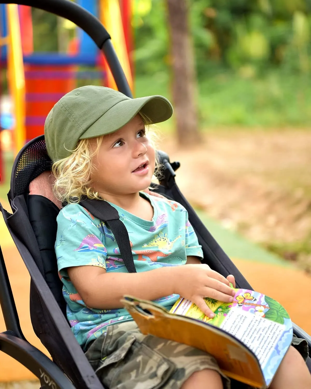 FURTALK Toddler Baseball Hat Kids Boys Girls Adjustable Washed Cotton Baseball Cap with Ponytail