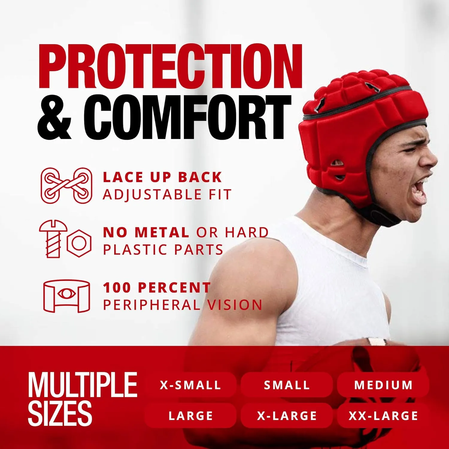GAMEBREAKER Multi-Sport Soft Shell Protective Helmet - Flag Football Helmet 7v7 Rugby - Youth to Adult - Rigorously Tested