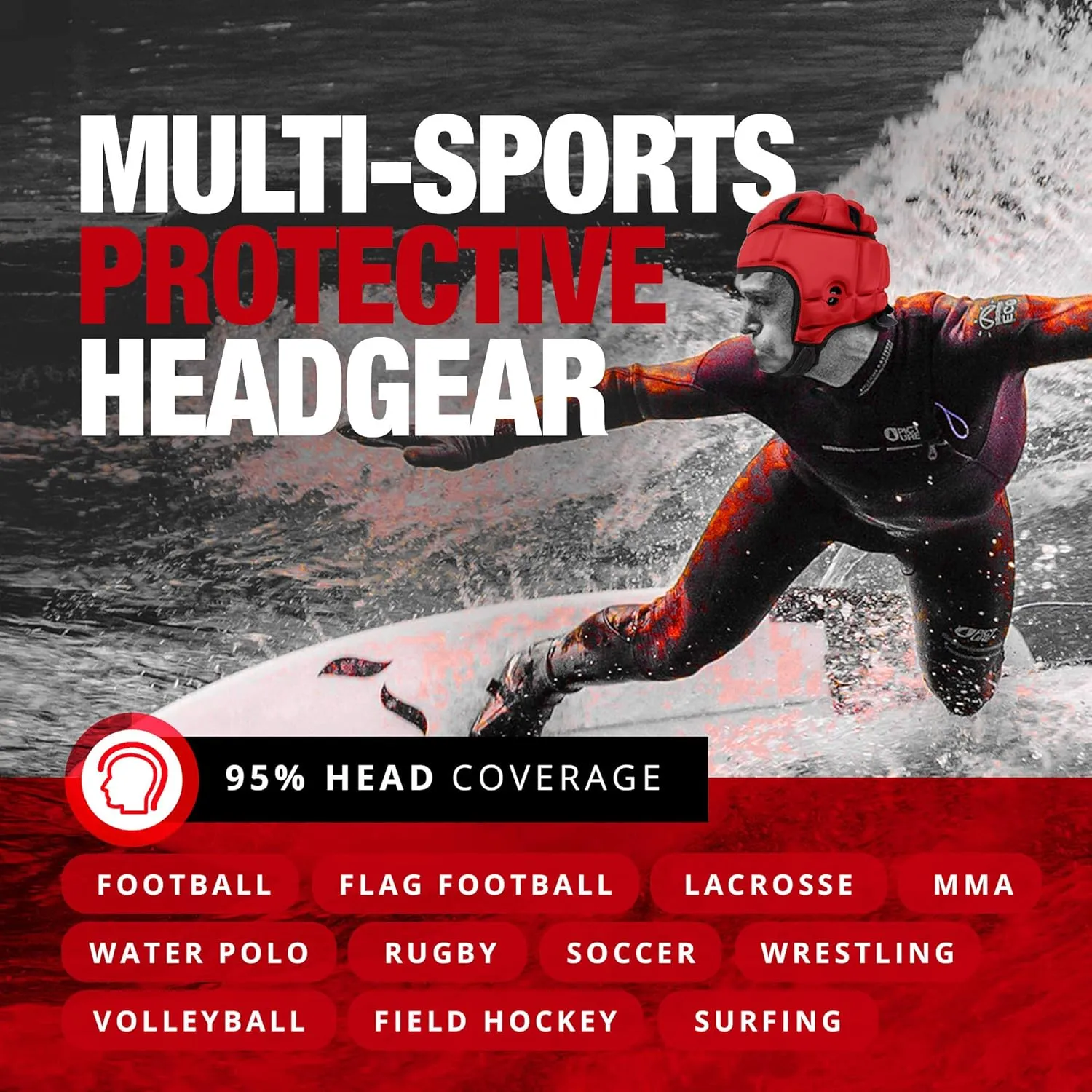 GAMEBREAKER Multi-Sport Soft Shell Protective Helmet - Flag Football Helmet 7v7 Rugby - Youth to Adult - Rigorously Tested