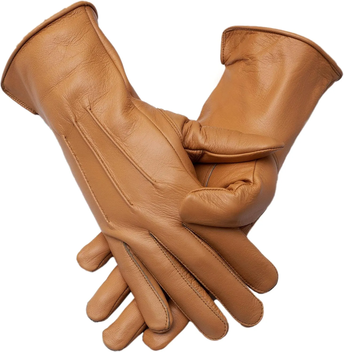 Genuine Leather Unlined Women Dress Gloves With Beautiful Standard Length Extended Up to 2 Inches From Wrist