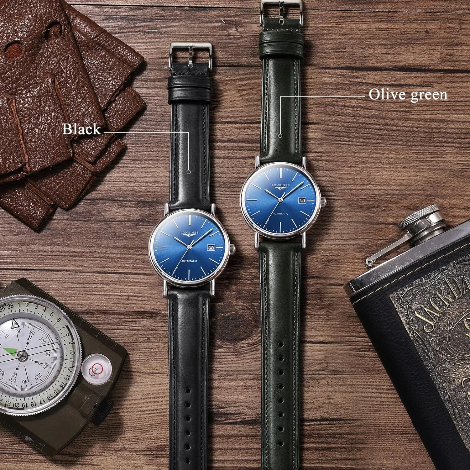 Getalia Luxurious leather Watch Band, Top Grain Genuine Leather Vintage Oil Wax, 18mm 19mm 20mm 21mm 22mm Quick Release Replacement Retro Straps for Men and Women, Thick & Soft