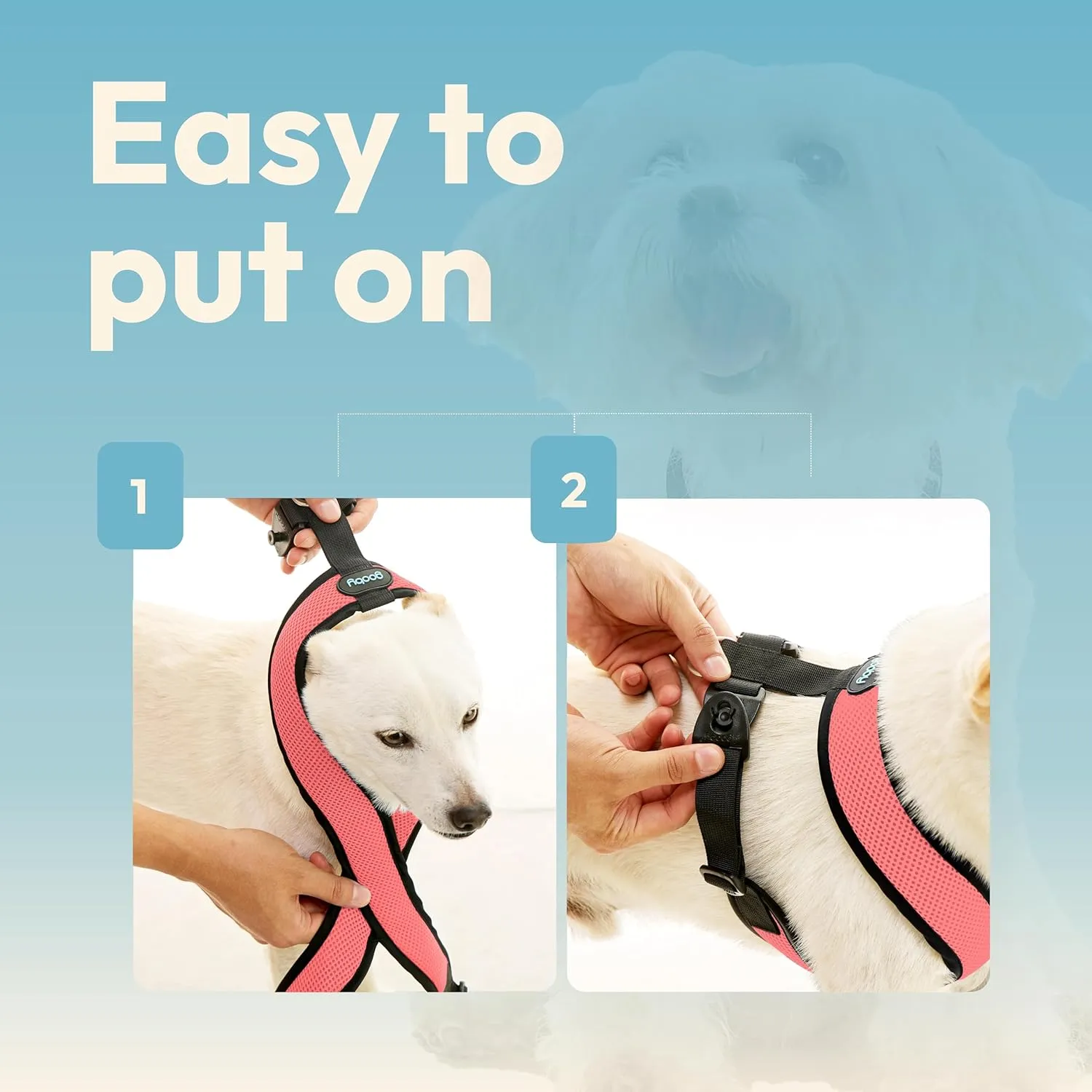 Gooby Comfort X Harness Dual Snap Mesh in Dog Harness - Watermelon, Small