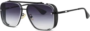 Gtand Fashion Oversized Square Aviator Gradient Sunglasses For Men Vintage Metal Side Shield Steampunk Sun Glasses 64mm
