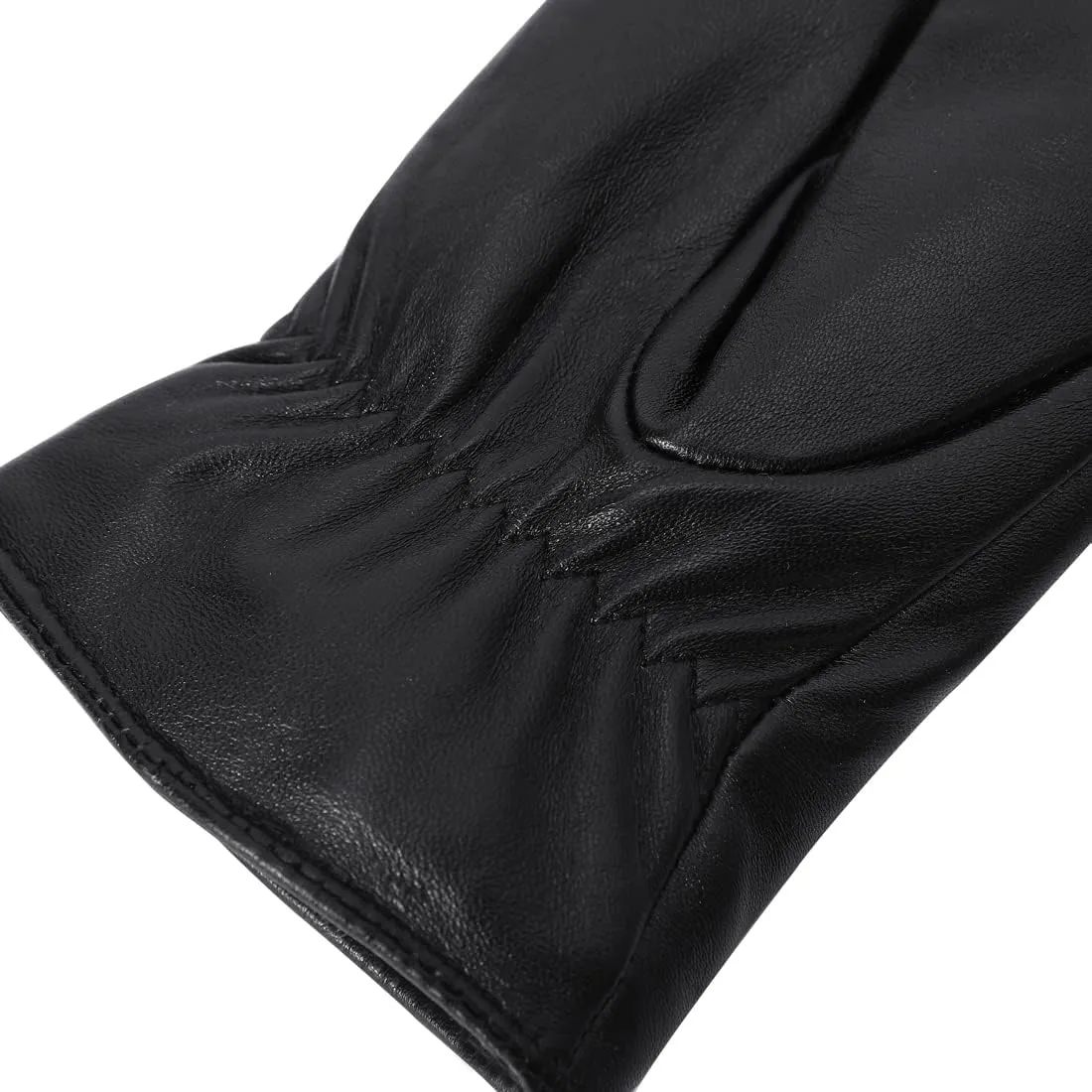 Harssidanzar Leather Gloves Women, Winter Warm Fleece Lining Touchscreen Texting Warm Driving Lambskin Leather Gloves GL018