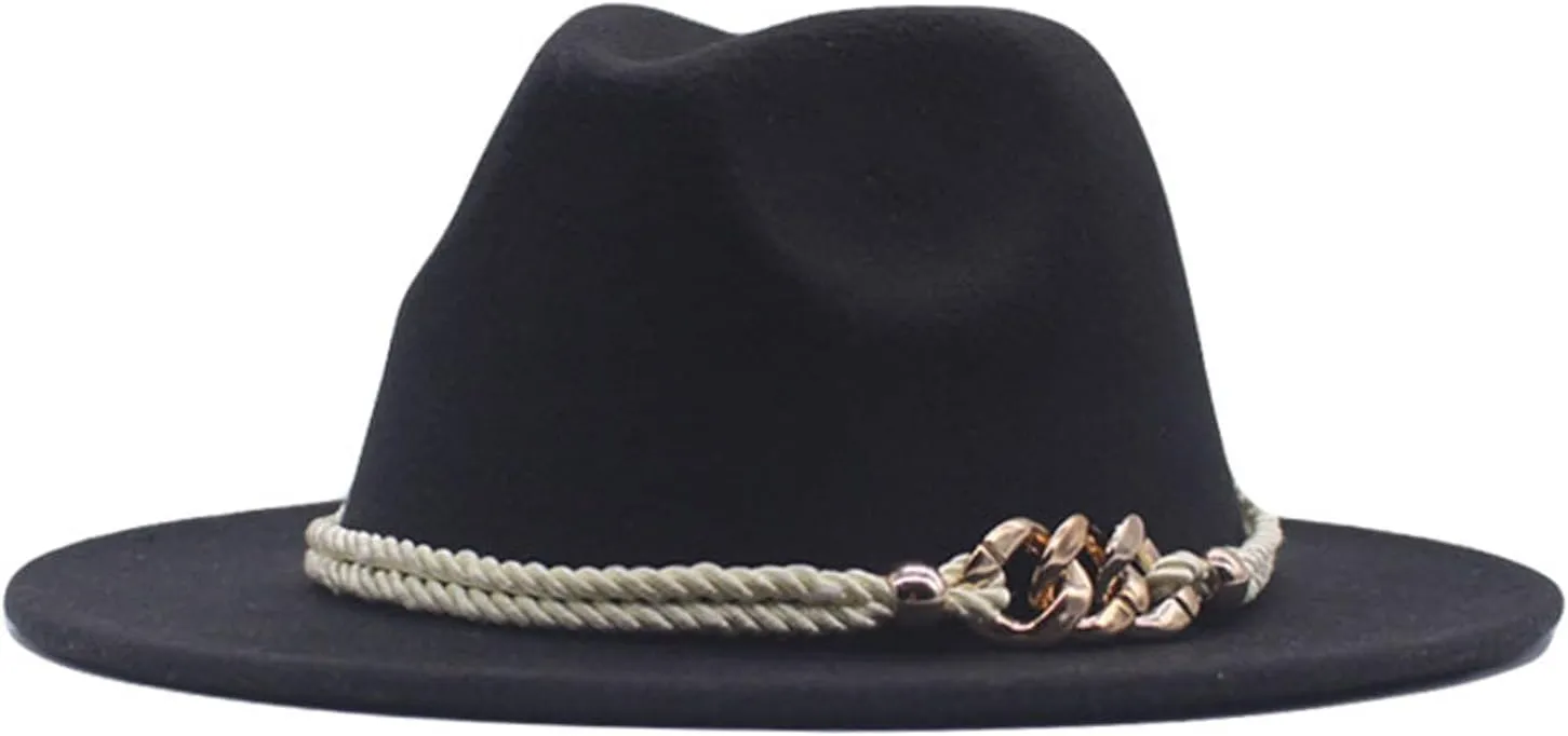 Hat Fedora Classic Wide Belt Floppy Wool Womens Hat Panama Buckle Baseball Caps A Baseball Cap