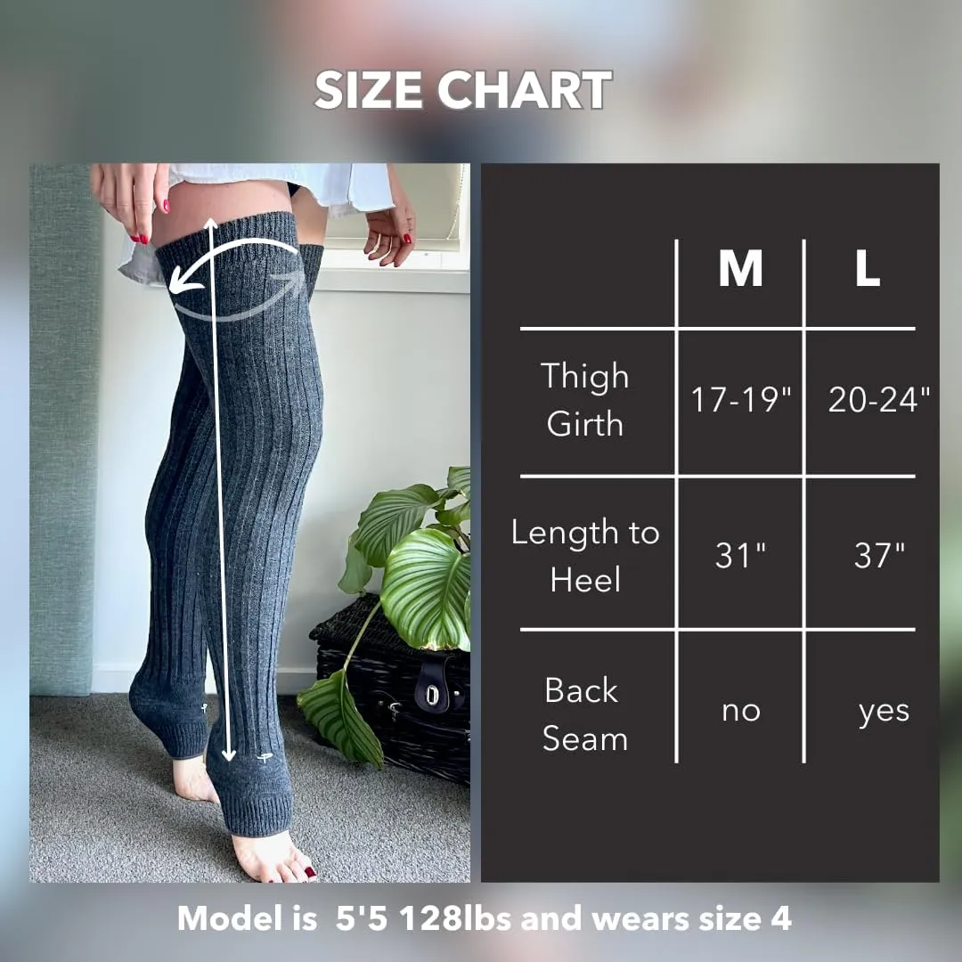 High Thigh Leg Warmers for Women - Long, Thick Socks for Women - Ideal for Ballet, High Socks with Superior Comfort