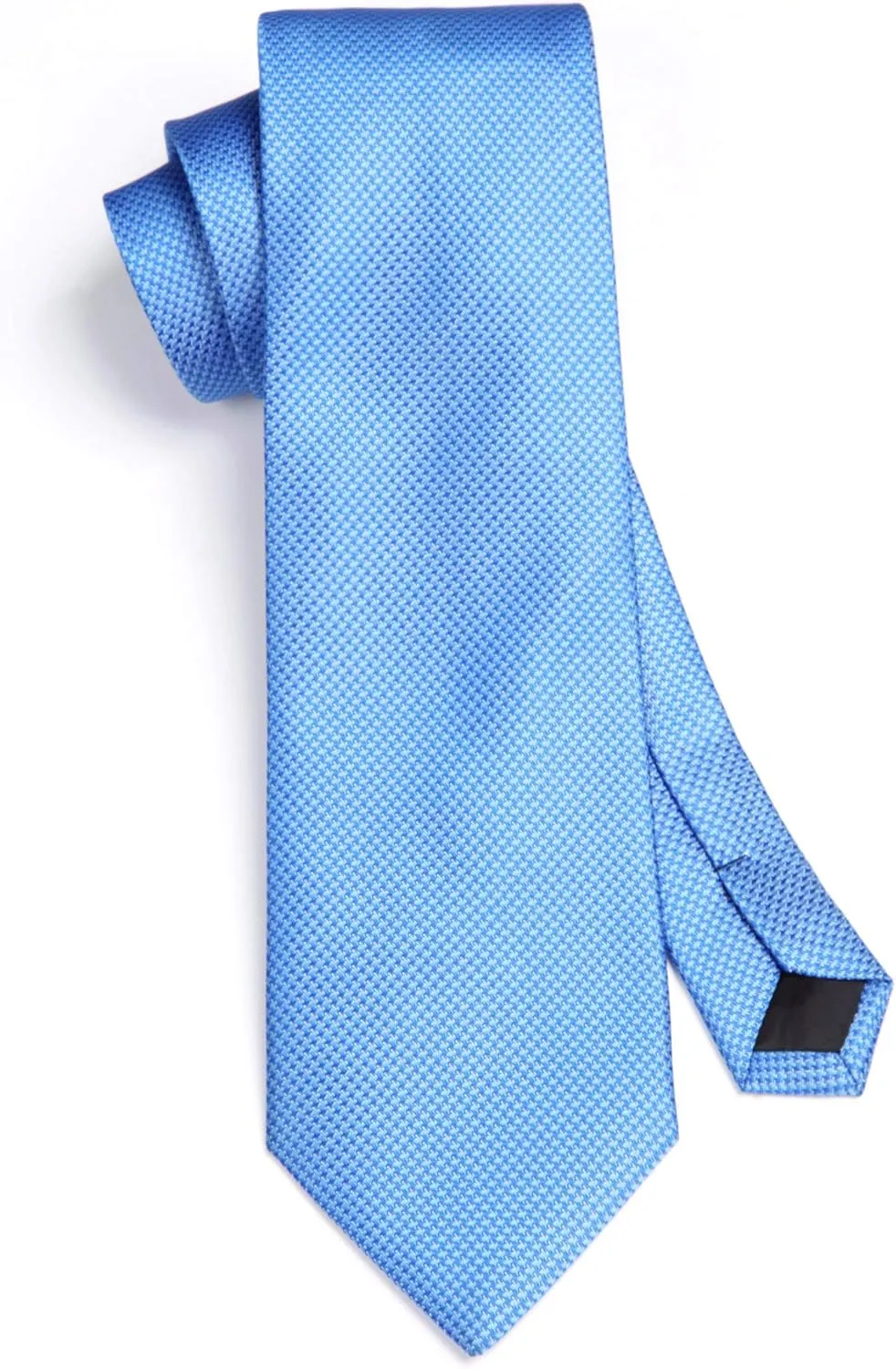 HISDERN Ties for Men Solid Houndstooth Neckties Handkerchief Formal Business Tie & Pocket Square Set Wedding Party
