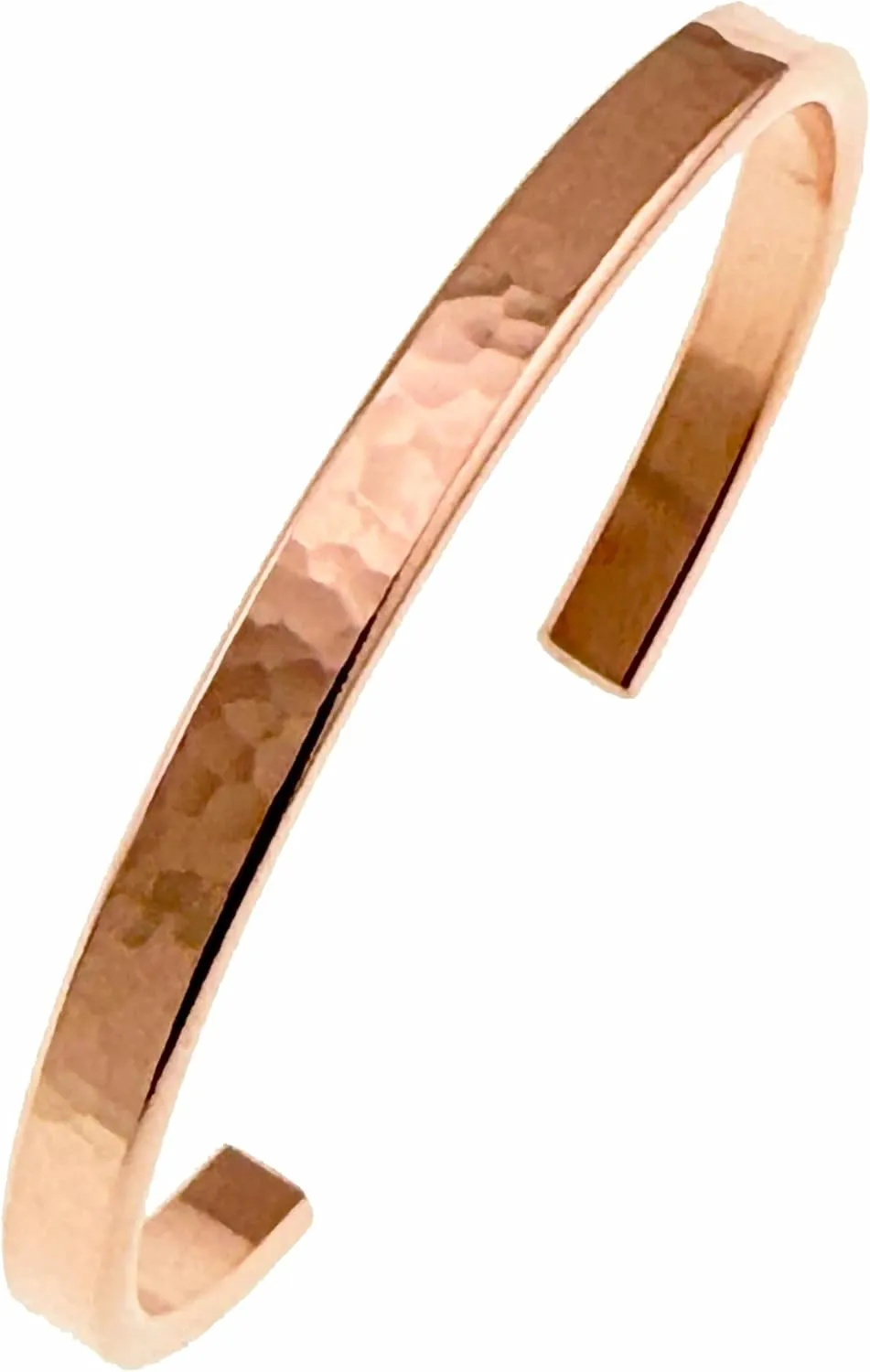 John S. Brana Hammered Copper Cuff Bracelet - Lightweight - 100% Uncoated Solid Copper