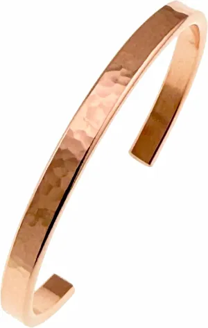 John S. Brana Hammered Copper Cuff Bracelet - Lightweight - 100% Uncoated Solid Copper