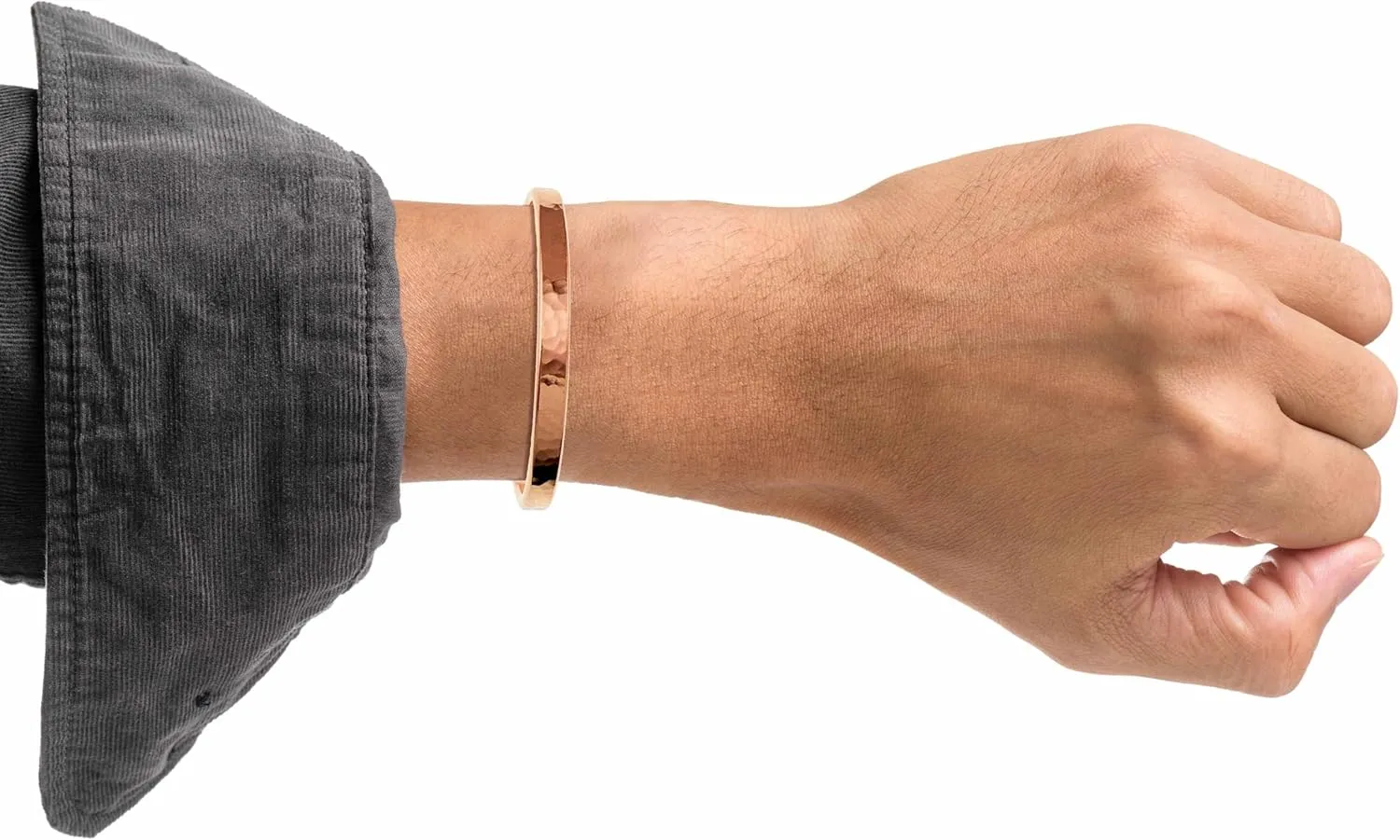 John S. Brana Hammered Copper Cuff Bracelet - Lightweight - 100% Uncoated Solid Copper