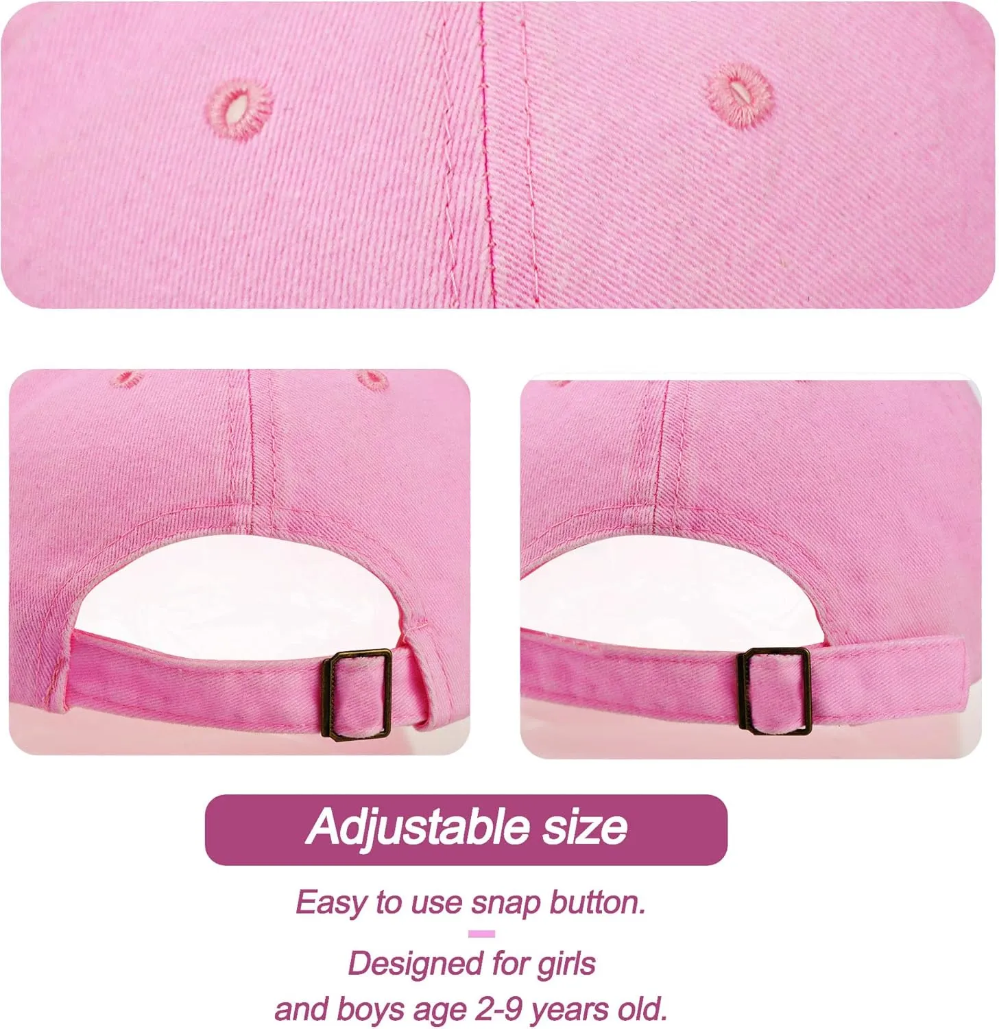 Kids Distresed-Washed Baseball Hat Infant Toddler Baby Boy Girl Hats Distresed for 2-8 Years