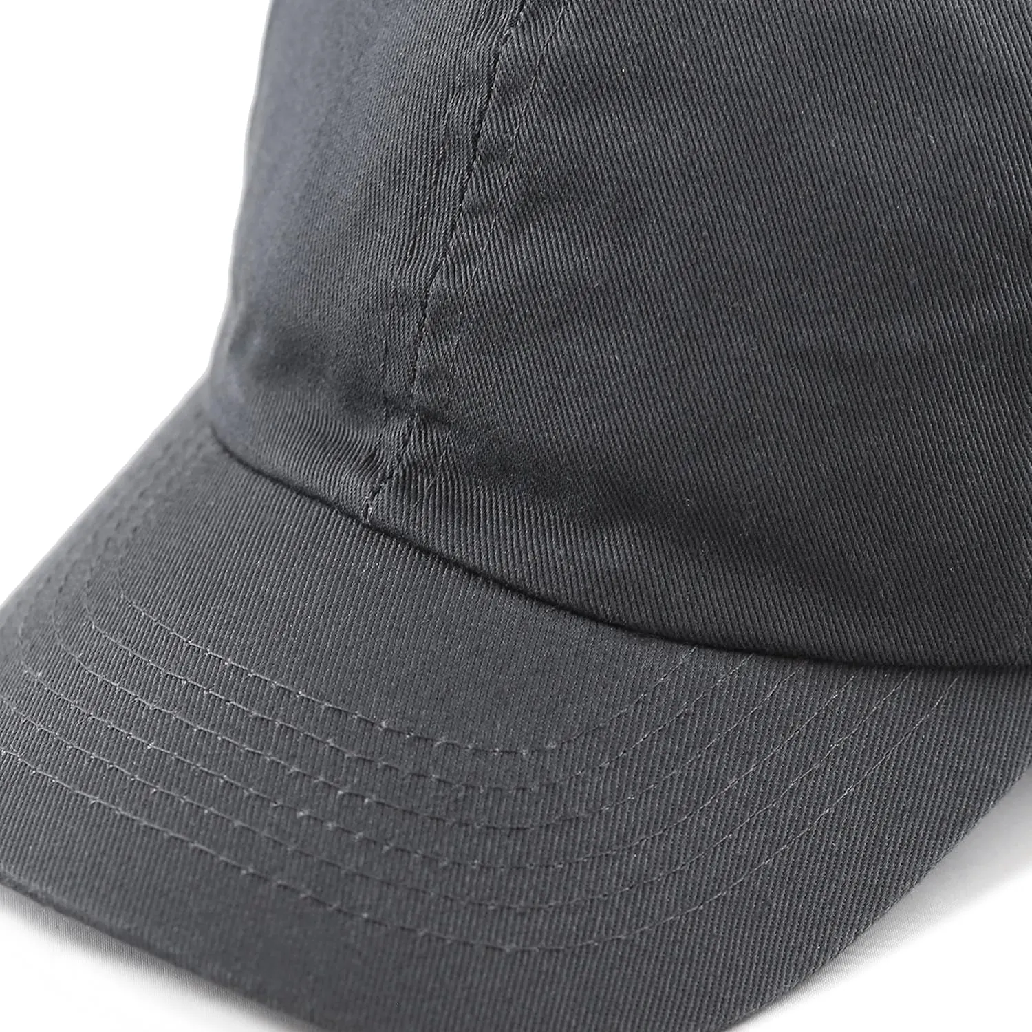 Kids Washed Low Profile Cotton and Denim UPF 50  Plain Baseball Cap Hat