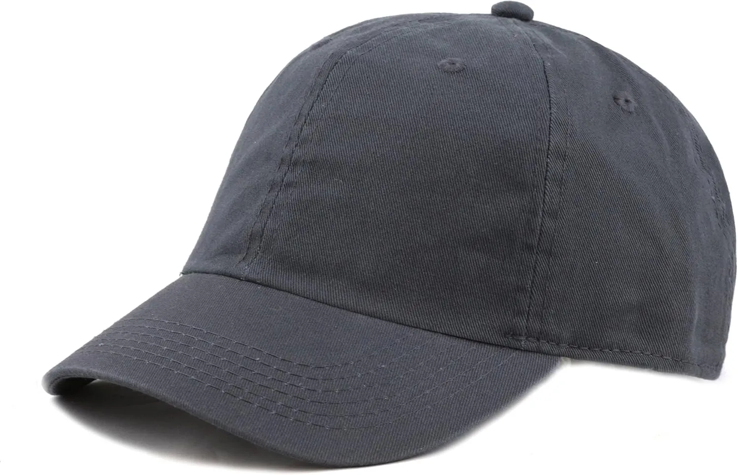 Kids Washed Low Profile Cotton and Denim UPF 50  Plain Baseball Cap Hat