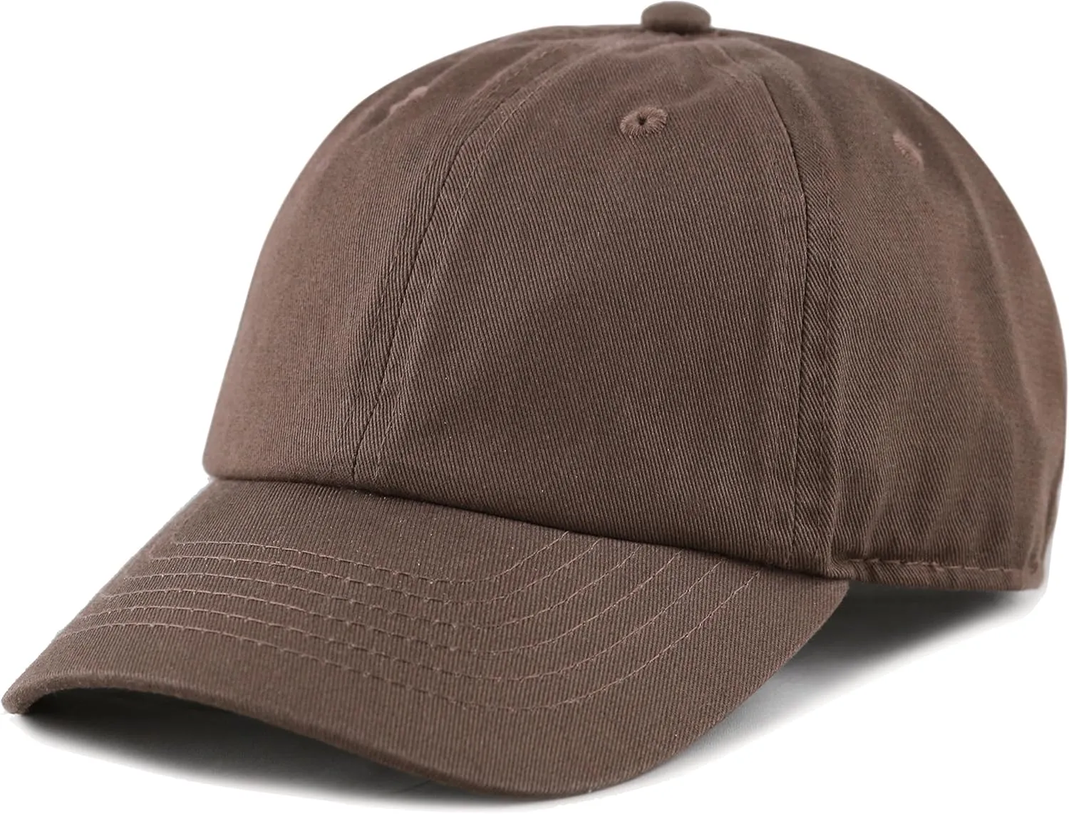 Kids Washed Low Profile Cotton and Denim UPF 50  Plain Baseball Cap Hat