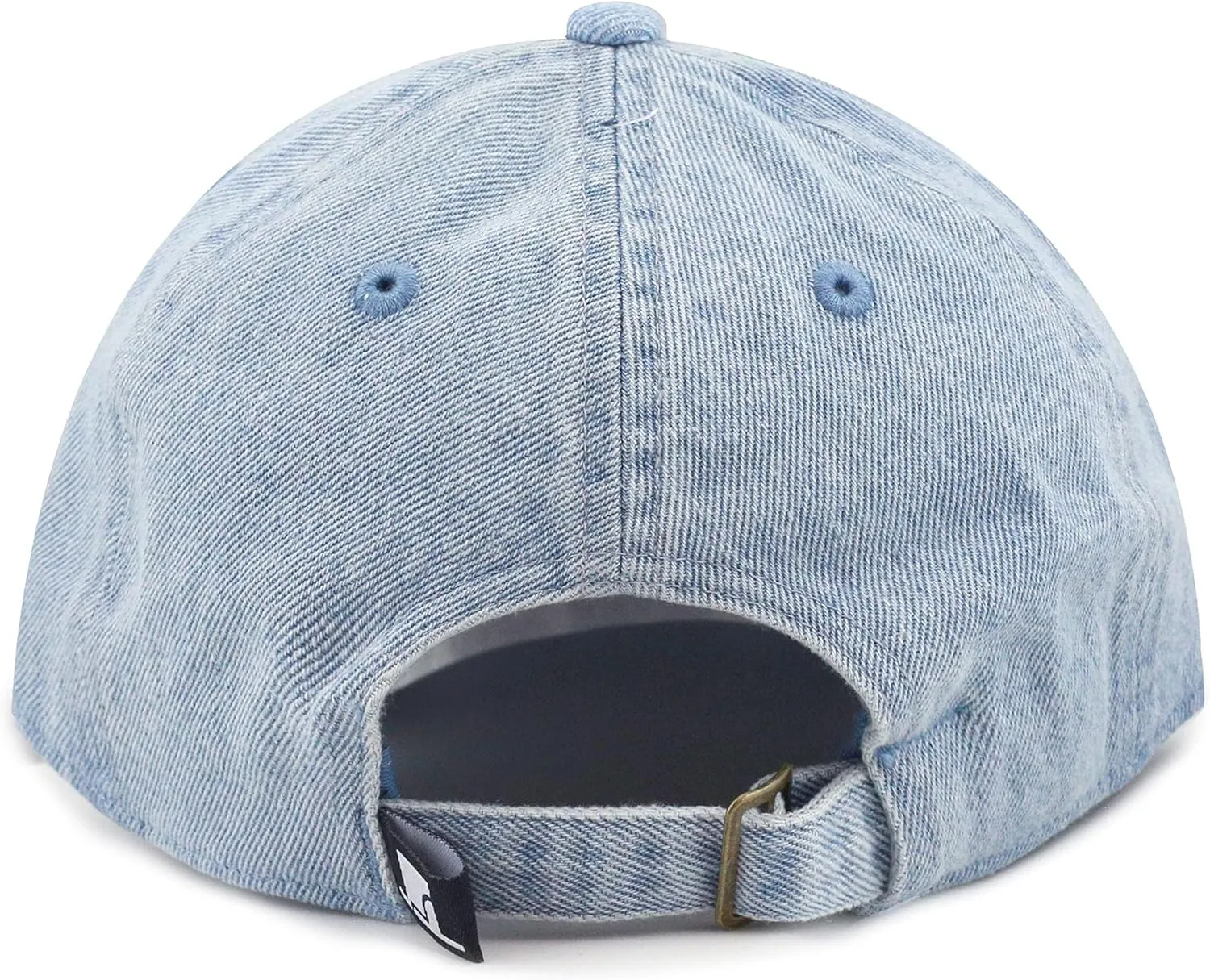 Kids Washed Low Profile Cotton and Denim UPF 50  Plain Baseball Cap Hat
