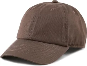 Kids Washed Low Profile Cotton and Denim UPF 50  Plain Baseball Cap Hat
