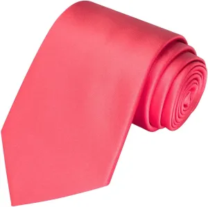KissTies 63'' XL Tie Mens Extra Long Solid Satin Necktie For Big And Tall Men
