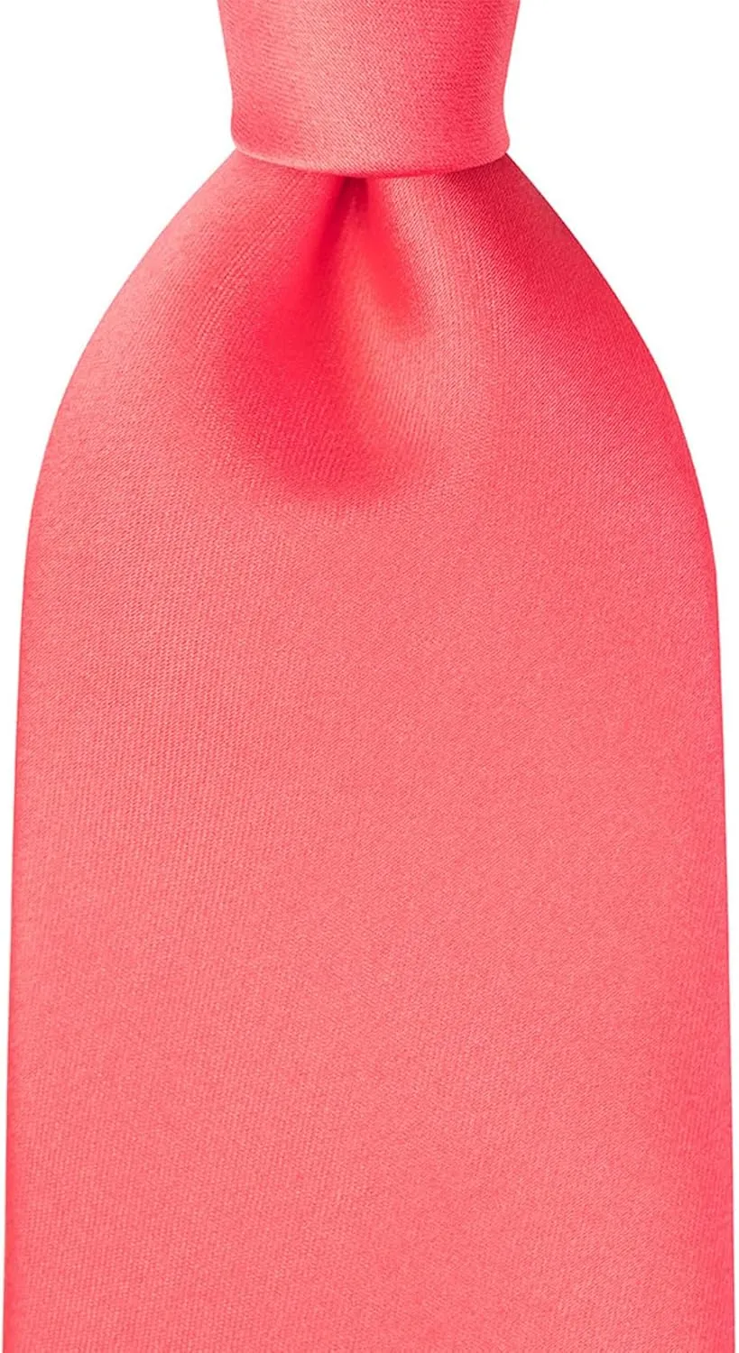 KissTies 63'' XL Tie Mens Extra Long Solid Satin Necktie For Big And Tall Men