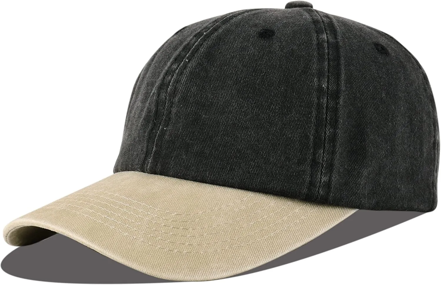 LANGZHEN Unisex Baseball Cap 100% Cotton Fits Men Women Washed Denim Adjustable Dad Hat